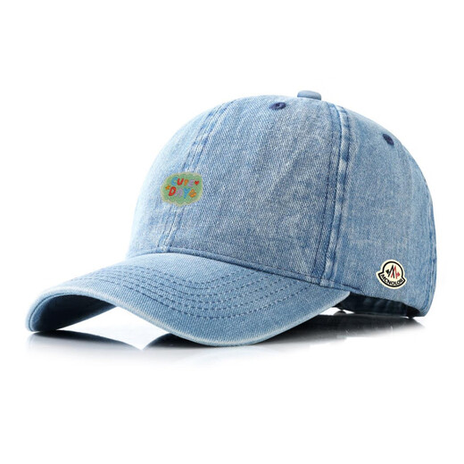 Mouth Piano New Denim Men's and Women's Baseball Cap Fashion Versatile Breathable Sun Hat Trendy Student Warm Casual Hat Dark Blue Adjustable