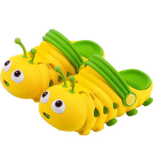 Hirsch Mili Kinderloch Schuhe Neue Sommer Caterpillar Netter Cartoon Atmungsfreie weiche Sohle Babysandalen Apfelgrün 16 [160] Schuhlänge 15,5 cm Empfohlene Fußlänge 15c