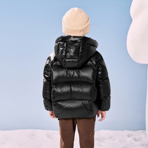 Mini Bala Hot Hi2.0 Winter Heating Down Jacket for Boys and Girls Parent-child Thick Down Jacket Black 90001 110