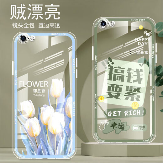 Yiheng применимо к Apple 6Plus Mobile Phore Case Iphone, прозрачный прозрачный силиконовый, мягкий антифровой