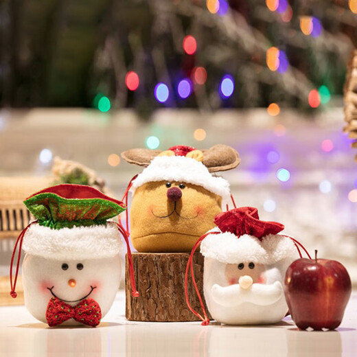Abaoli Christmas gift bag apple bag Christmas Eve Santa gift bag candy packaging box children's peace fruit bag