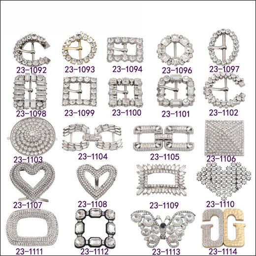 
Shoes rhinestone shoe buckle metal women's shoes versatile upper decorative claw buckle shoe buckle flower clamp buckle removable shoe accessories 23-1098