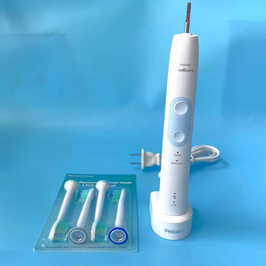 飞利浦（PHILIPS）超声波电动牙刷HX682P 681A 684W 684C 685T情侣款充电防水 杜邦刷头12支