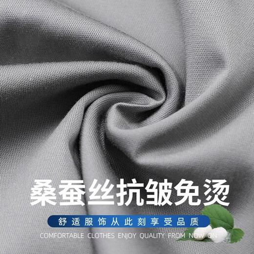 
ROMON high-end mulberry silk casual pants for men's summer new elastic straight loose pants for summer men's casual pants business blue-gray size 33 size waist circumference 2 feet 6 suitable for around 140-150 Jin [Jin equals 0.5 kg]