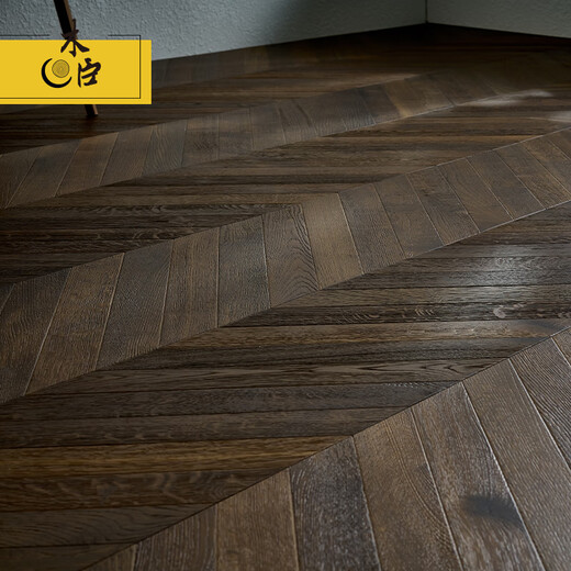 
Muchen pure three-layer solid wood composite wood flooring Wasabi Chinese ancient style ENF-grade environmentally friendly lock floor heating oak black walnut extremely narrow fish bone D-C1105 French white oak 530*75 square meters