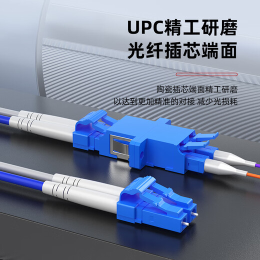 Nokoxin engineering telecommunications grade armored fiber jumper single-mode dual-core LC-LC Gigabit 10 Gigabit armored tail fiber wire anti-rat tensile-resistant and bending armored single-mode dual-core jumper LC-FC 5 meters