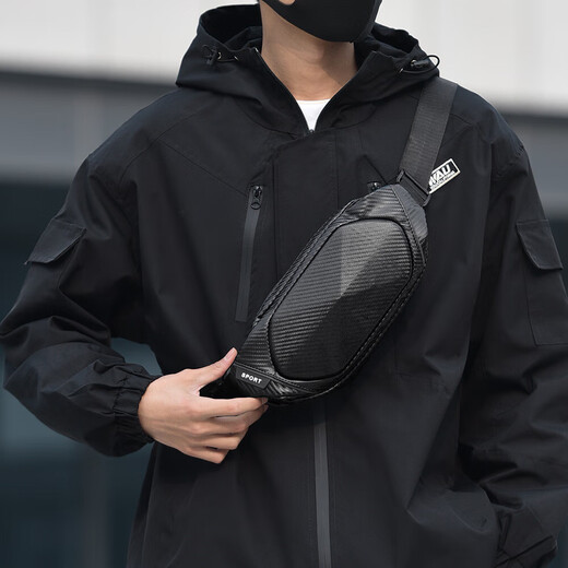 Neue trendige Marken-Hüfttasche für Herren, multifunktionale Brusttasche, Umhängetasche, Umhängetasche, leichter Luxus, modisch, vielseitig, hochwertig, schlicht, grau