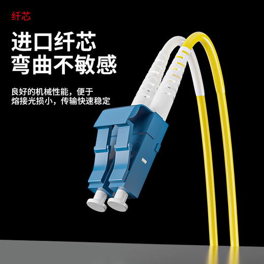 值计 光纤跳线 电信级LC-LC单模双芯 低烟无卤环保光纤线 入户光纤线 收发器尾纤10米ZLG1-LCLC10