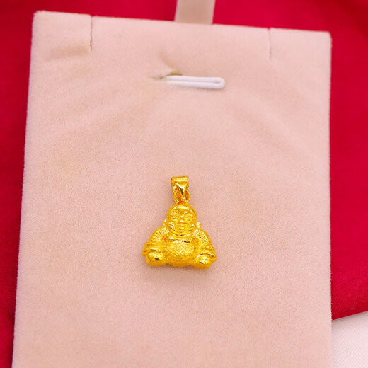 Mengpao Lao Phoenix Gold Store model Vietnamese sand gold pendant for women imitation 18K gold color gold-plated pendant bow single pendant solid Buddha