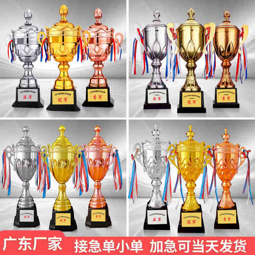 温以嘉定制金银铜三色金属奖杯定制定做刻字创意颁奖团队学生运动会比赛纪念 9905铜色