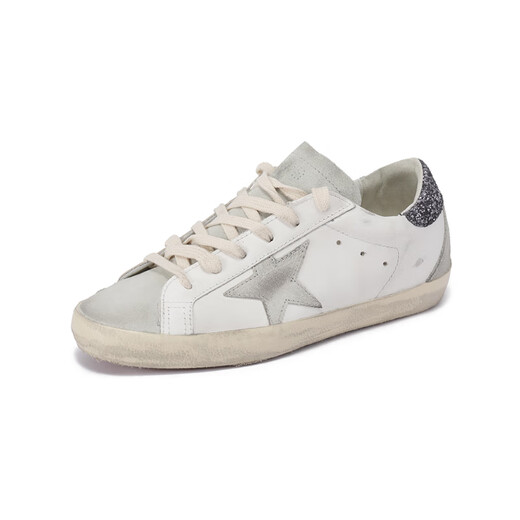 GOLDEN GOOSE Golden Goose Women Super-Star Retro Old Dirty Shoes Shoes Small White Shoes GWF00102 F004108 11166 White Dark Gray Tail Gray Stars 36
