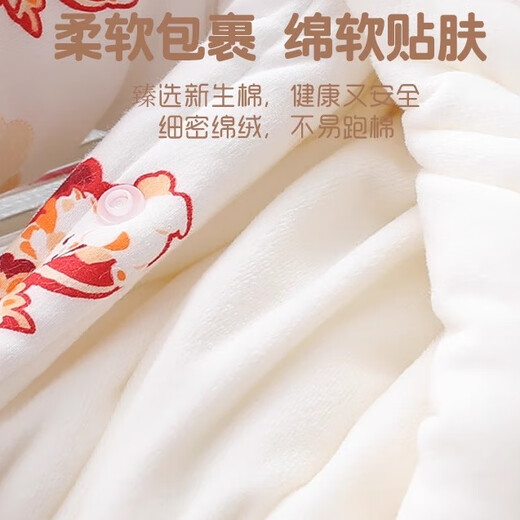 JOYNCLEON Baby New Year Festive Clothes Winter Male and Female Baby Onesies Red Cotton Clothes 100-Day New Year Clothes Big Red Dragon Tengyun + Hat 90cm