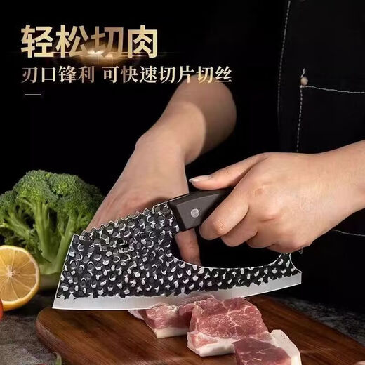 Couteau de cuisine forgé à la main, permettant d'économiser du travail, couteau à trancher ultra-rapide, cuisine domestique en acier inoxydable, couperet à viande léger pour femmes 1 pièce