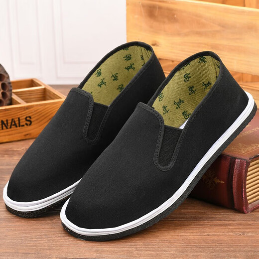 Tire-soled old Beijing cloth shoes for men, breathable one-leg shoes for the elderly, non-slip, wear-resistant, soft-soled labor protection shoes, work shoes, tire-soled cloth shoes 42