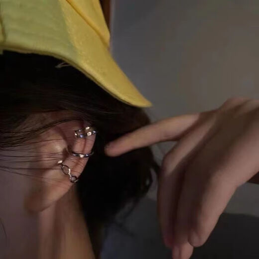 Dai Yan's exquisite versatile personality sexy ear bone clip without pierced ears for women high-end niche cool simple high-end cool style earrings main picture ear clip ten pack