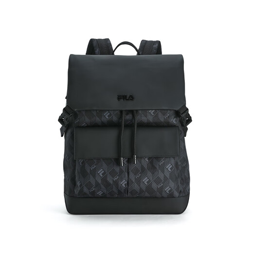 
FILA men's backpack 2024 summer new fashion casual backpack schoolbag large capacity computer imported quality positive black-BK XS
