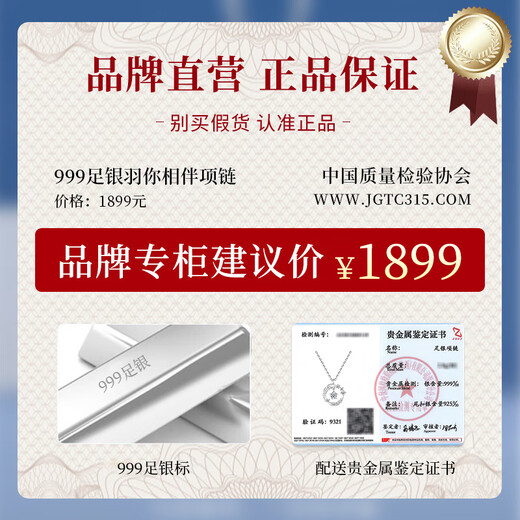 The only (Winy) 999 sterling silver necklace for women, light luxury and high-end moissanite pendant birthday gift for girlfriend and wife jewelry