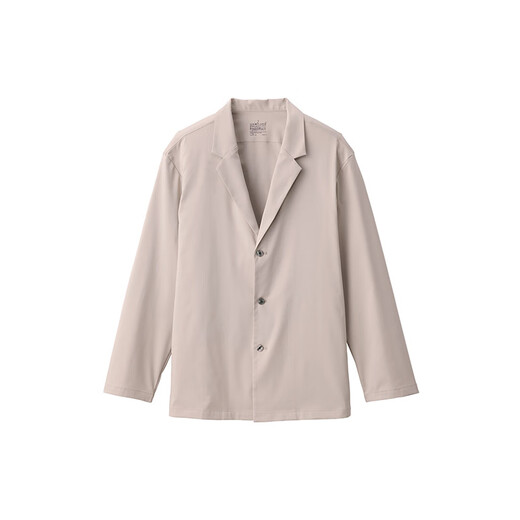 MUJI Men's Jacket Long Sleeve Men's Jacket Men's Spring and Autumn Suit Small Suit AC1W3A4S Light Beige XL (180/104A)