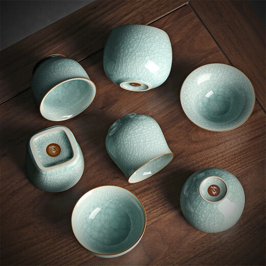 Teacher Dan Lihua Ru Kiln Tea Cup Master Cup Single Cup High-end Birthday Gift Special Gift Box Ice Flower Lotus Cup