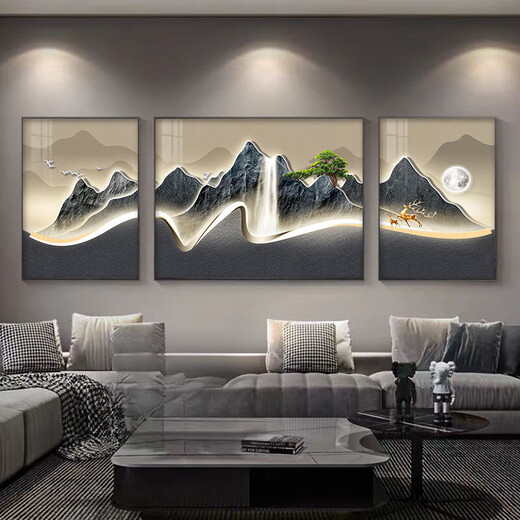
Light luxury living room decoration painting 2024 new style sofa back and backing wall mural painting atmospheric hanging painting G3884 40*60/80*60/40*60 suitable for 2.5