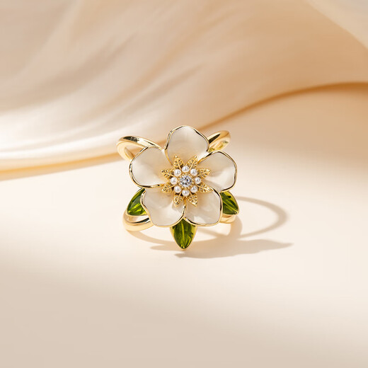 Yalundi gardenia silk scarf buckle clothes corner knotted buckle high-end jewelry streamer button scarf decoration multi-functional new style