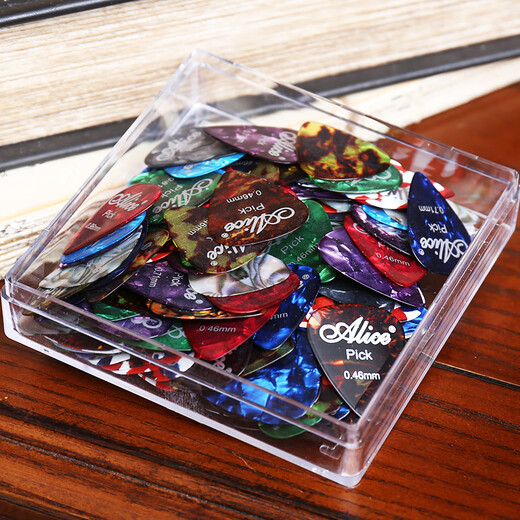 
Hanchang Guitar Pick Cellulole Ukulele Pick Wood Electric Guitar Shield Special Accessories 1.5mm Thickness 50-piece Pack