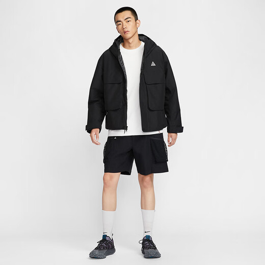 Nike NIKE men's short hooded ACG windproof and water-repellent winter warm cotton jacket FV8682-010 black XL