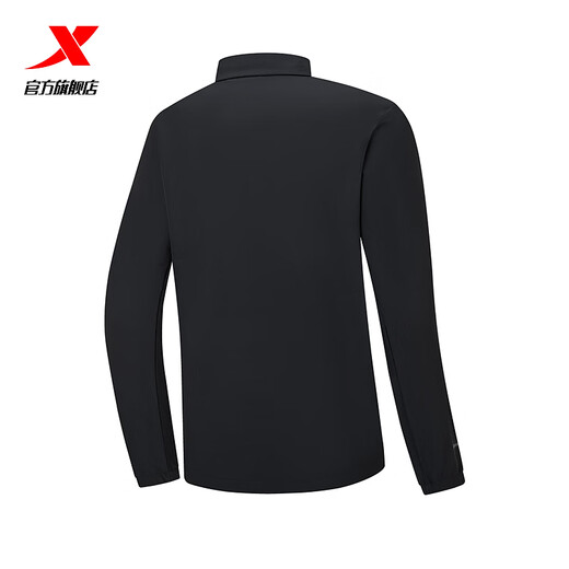 Xtep Store Same Style Warm Jacket Windbreaker Men's Training Outdoor Sports Cardigan Jacket Men 976329160150 True Black 2XL