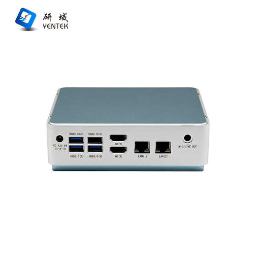 YENTEK dual network port NUC mini host J6426 small industrial control machine cloud desktop terminal thin client fanless Ceyron N6211 industrial control computer dual HDMI small host N1250Z-H2 N6211/1.2GHz dual core 8G/DDR4+128G/M.2+