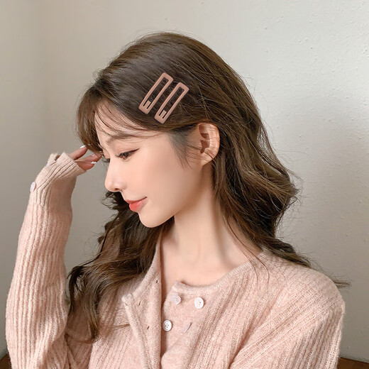 Jiuweiya hair clip side clip hair clip side hair clip 2024 new high-end short hair bangs one-word clip small clip headwear JYFJ083 long mouth star 3-piece set