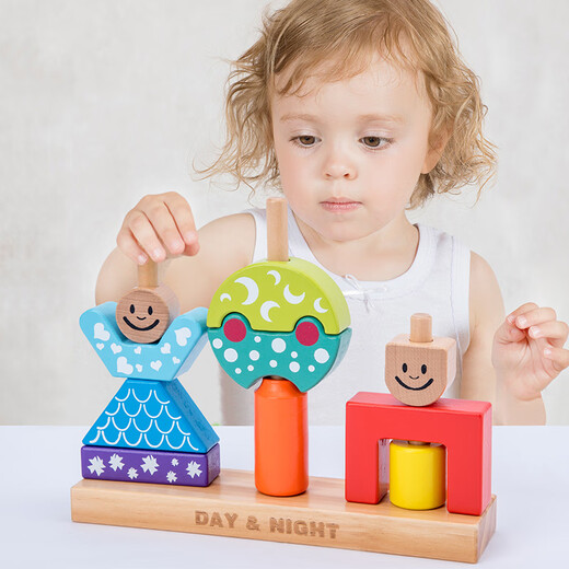 Kamilong Children's Puzzle's Early Education Day and Night Building Blocs Bild Baby Bunny Magic Box Toys 2-6 ans 3 Creative Board Game Ark's Ark
