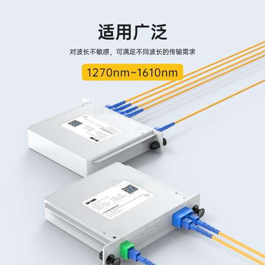 SK-Link 1-Punkt 2 Plug-In-Faserfaser-Faser-Splitter 1-Punkt 2 SC/UPC Ein-Mode-Quadrat-Kopf-Kopf-Plug-In-Faserfaser-Faser-Zopf-Splitter unterstützt Telekommunikationsmobile Unicom