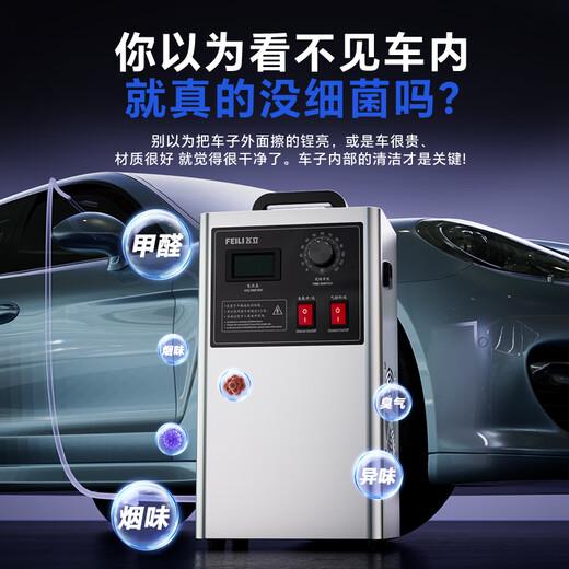 Feili (FEILI) car intelligent disinfection machine new car formaldehyde removal ozone sterilization and deodorization/smoke odor car negative ion air purifier FL-805AS (tube type disinfection)
