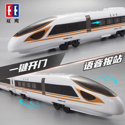 Jouet de train ferroviaire à grande vitesse Double Eagle Fuxing EMU, modèle de simulation de télécommande électrique, ensemble de train à grande vitesse, cadeau d'anniversaire pour garçons, harmonie ferroviaire à grande vitesse