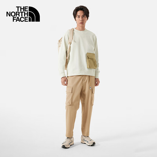 The North Face knitted sweatshirt men's outdoor comfortable pullover 87UT Dune White/QLI M