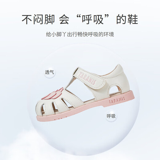 Tylanis sommer neue sandalen babymädchen atmungsbezogene schuhschuhe nicht rutschkleidung-resistente prinzessinschuh nicht rutschale hohl schuhschuhe weiß 23 geeignet für Fußlänge 14,0 cm
