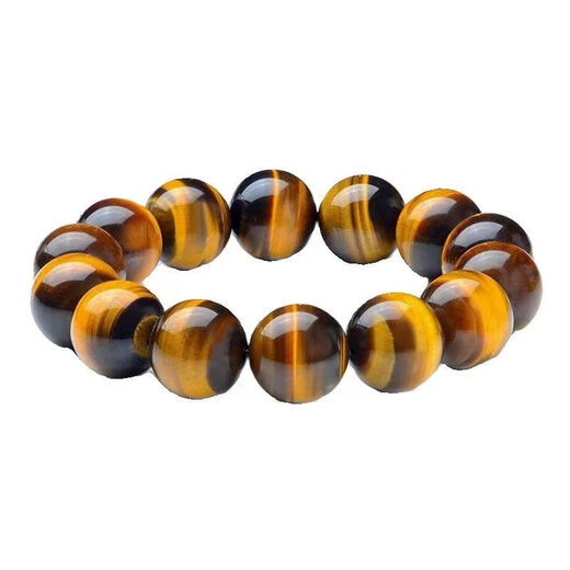 Bixiu Tang Natural Tiger Eye Stone Bracelet for Men and Women Yellow Tiger Eye Stone Buddha Bead Bracelet for Men and Women Couple Accessories Collection Grade Tiger Eye Stone Selected 18mm Natural Tiger Stone Bracelet Suitable for Men