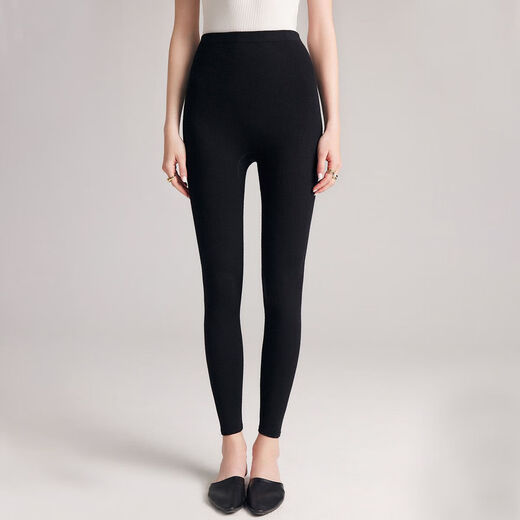 Factory direct supply, women's velvet thermal pants leggings, tight long johns, women's underpants, autumn and winter, thickened, elegant black, texture recommended XL 115-135Jin Jin equals 0.5 kg