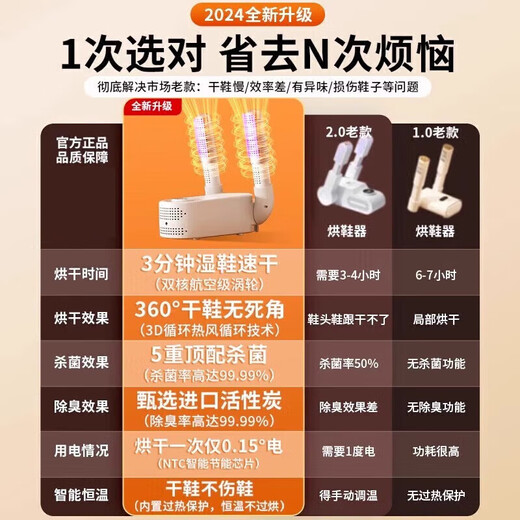 A new generation of high-speed shoe dryer, shoe dryer, sterilization and deodorization shoe dryer, household shoe baking machine, shoe dryer, timer + rapid drying