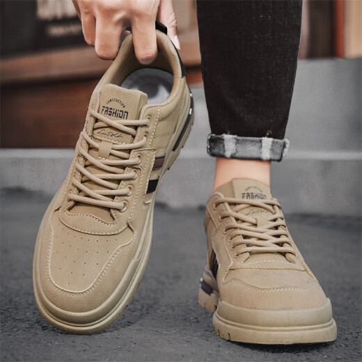 Changxiang Huili Herrenschuhe Sommer 2025 Neubauten Arbeit Arbeitsschutzschuhe für Arbeit nicht rutschfeste Kleidung-resistente Freizeitschuhe für Männer Khaki 42