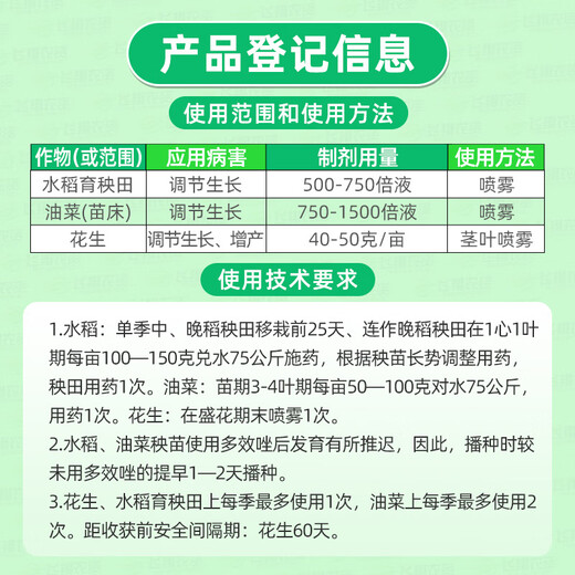 Jianpai Jiangsu 15% paclobutrazol controls growth, regulates growth and increases yield, dwarfing agent, controls growth and resists lodging 140g (35g*4 bags)