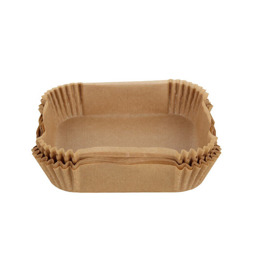 Xunliba air fryer special paper square silicone oil absorbent paper plate tin foil baking oven fryer pad paper aluminum foil natural color (universal) square air fryer paper 50 sheets