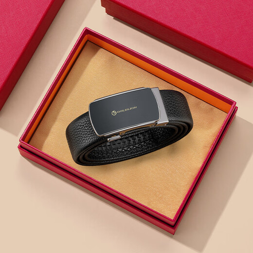 Jinlilai Gürtel für Herren automatische Schnallen Belt Gürtkasten Business Fashion Belt Chinese Valentinstag Geschenk für Freund