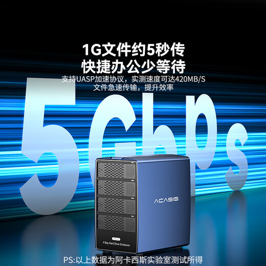 Acasis (acasis) SAS hard drive box cabinet 2.5/3.5 inches USB3.0 desktop notebook SATA/SAS serial port mechanical solid-state ssd external hard drive box four-bay EC1003