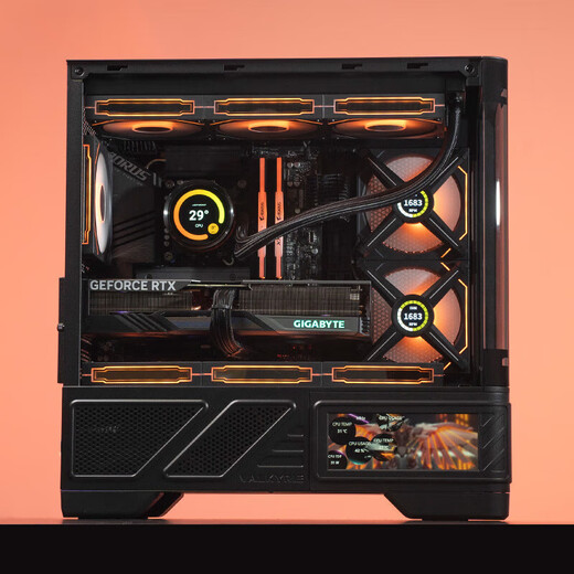 GIGABYTE AMD Ryzen 7 7800X3D/9800X3D desktop assembly computer host without graphics card option with RTX5070Ti/5080 game water-cooled sea view room secondary screen complete machine 1 R5 9500F丨32G丨1TB丨Entry