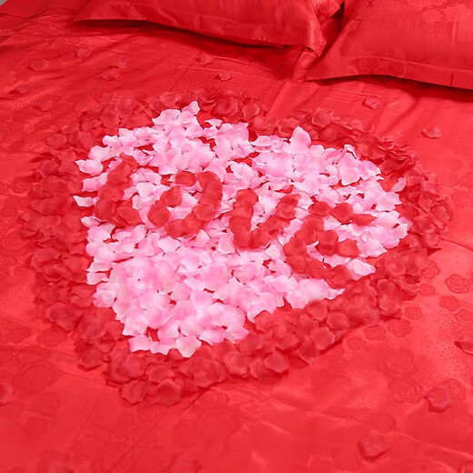 Wu ji pétalos de rosa manos de boda espolvoreadoras flores de boda decoración atmósfera flores chinos día de San Valentín día de San Valentín vino rosa vino rojo ~ 1000 piezas