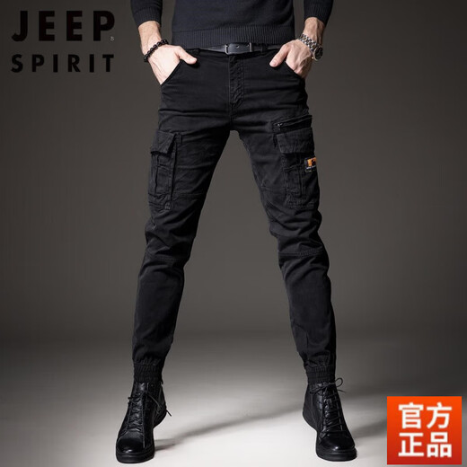 Jeep Spirit2024 Spring and Automne New Work Pantalon Multi-Pocket épaissis épaissis rétro Pantalon pour hommes Slim-Fit Legging Pantal