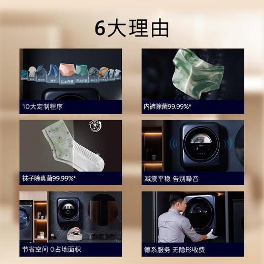 SIEMENS wall-mounted washing machine 3 kg high temperature cooking and washing of maternal and infant children's underwear fully automatic drum mini small wall-mounted washing machine Jingyu Intelligent WZ0AW7010W wall-mounted