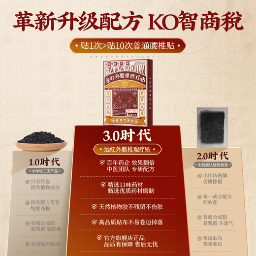 Baozhilin lumbar disc herniation plaster compresses nerves, lumbar muscle strain, lumbar disc special activating blood circulation and pain relief 3 boxes