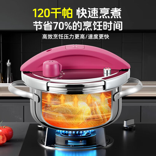 Sonor 316 pressure cooker household pressure cooker explosion-proof small multi-functional mini pressure cooker gas induction cooker universal one-click lid Yves Saint Laurent Red 316 pressure cooker + gift bag 22cm